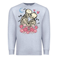 Heather Grey the lovers skeletons Premium Sweatshirt - MaliasSmallBusiness