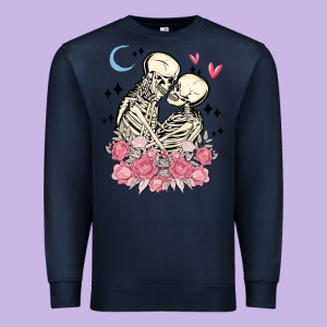 The Lovers Skeletons Premium Sweatshirt Designed By Maliassmallbusiness