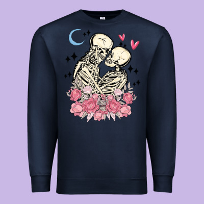 The Lovers Skeletons Premium Sweatshirt Designed By Maliassmallbusiness