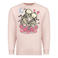 Pale Pink the lovers skeletons Premium Sweatshirt - MaliasSmallBusiness