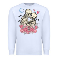White the lovers skeletons Premium Sweatshirt - MaliasSmallBusiness