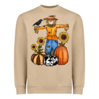 Mushroom pumpkin sunflower fall scarecrow Heavyweight Sweatshirt - RanaPortraitStore