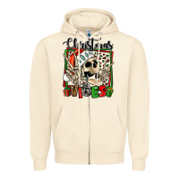 Sandshell christmas vibes skeleton Zipper Hoodie - Jasminsmagicworld