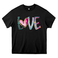 Black Valentine Love Heavy Core Tee - CowhideDigitalArt