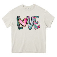 Cream Valentine Love Heavy Core Tee - CowhideDigitalArt