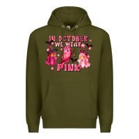 Army Green in october we wear pink Premium Hoodie - LillyAllenDesigns