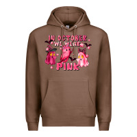 Chestnut in october we wear pink Premium Hoodie - LillyAllenDesigns