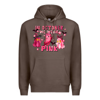 Coffee in october we wear pink Premium Hoodie - LillyAllenDesigns