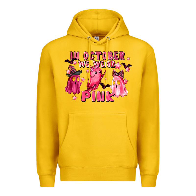 In October We Wear Pink Premium Hoodie by LillyAllenDesigns | Teevron