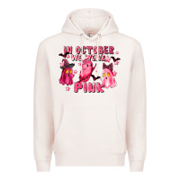 Pale Pink in october we wear pink Premium Hoodie - LillyAllenDesigns