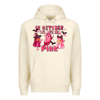 Sandshell in october we wear pink Premium Hoodie - LillyAllenDesigns