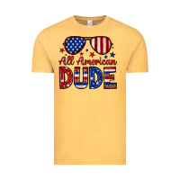 Vintage Mustard All American dude Vintage Tee - Neo Western