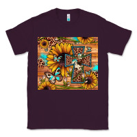 Plum cross sunflower butterfly Classic Tee - JahusDesignShop