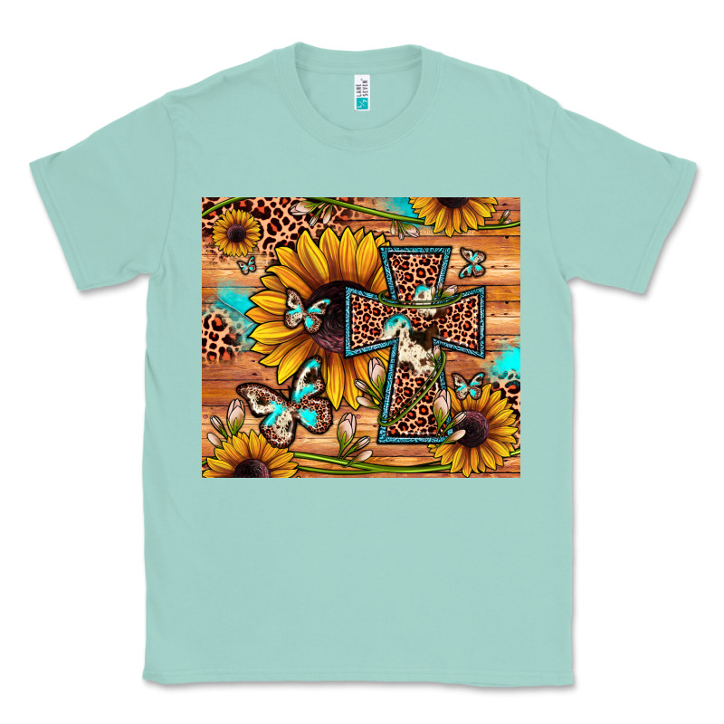 Cross Sunflower Butterfly Classic Tee by JahusDesignShop | Teevron