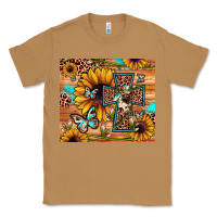 Toasted Coconut cross sunflower butterfly Classic Tee - JahusDesignShop