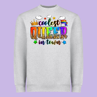 Coolest Queer In Town Heavyweight Sweatshirt Designed By Zillion Design Studio