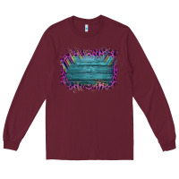 Burgundy Aztec Wood Leopard Frame Long Sleeve Tee - Bettercallsaul