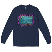 Navy Aztec Wood Leopard Frame Long Sleeve Tee - Bettercallsaul