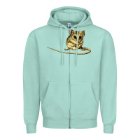 Seafoam Dunnart Zipper Hoodie - LillyAllenDesigns