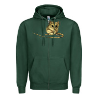 Sports Green Dunnart Zipper Hoodie - LillyAllenDesigns