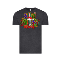 Vintage Black Christmas big daddy claus Vintage Tee - FaDigitalArtStudio