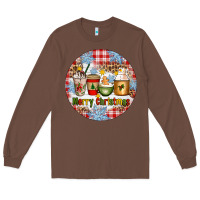 Chestnut Merry Christmas Coffee Cups Long Sleeve Tee - Artiststas