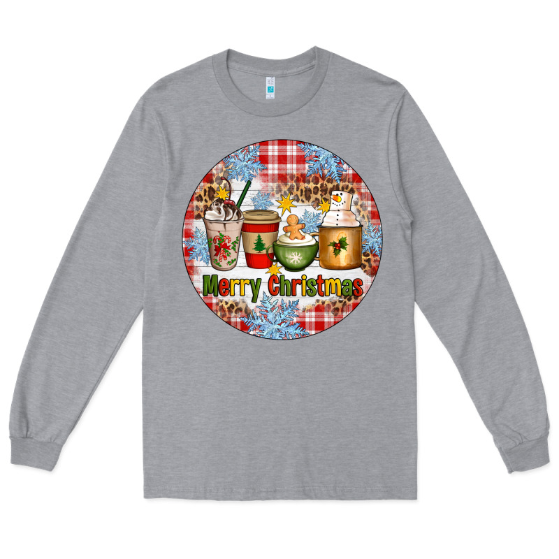 Merry Christmas Coffee Cups Long Sleeve Tee by Artiststas | Teevron