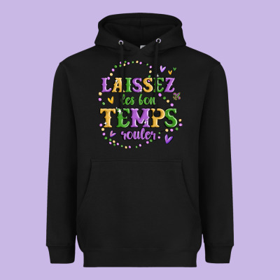 Laissez Les Bon Temps Rouler Heavyweight Hoodie Designed By Maliassmallbusiness