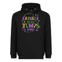 Black laissez les bon temps rouler Heavyweight Hoodie - MaliasSmallBusiness
