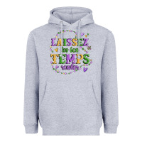Heather Grey laissez les bon temps rouler Heavyweight Hoodie - MaliasSmallBusiness