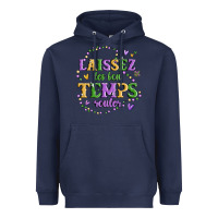 Navy laissez les bon temps rouler Heavyweight Hoodie - MaliasSmallBusiness