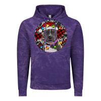 Cloud Purple pitbull and buffalo plaid Vintage Hoodie - RanaPortraitStore