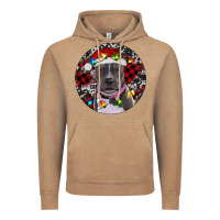Vintage Coffee pitbull and buffalo plaid Vintage Hoodie - RanaPortraitStore