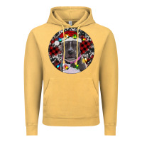 Vintage Mustard pitbull and buffalo plaid Vintage Hoodie - RanaPortraitStore