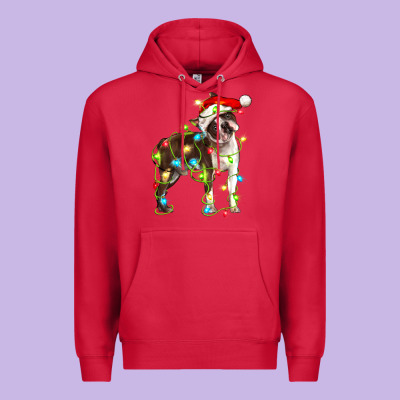 Christmas Chocolate Boston Terrier Premium Hoodie Designed By Lillyallendesigns