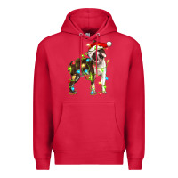 Cardinal christmas chocolate boston terrier Premium Hoodie - LillyAllenDesigns
