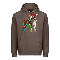 Coffee christmas chocolate boston terrier Premium Hoodie - LillyAllenDesigns