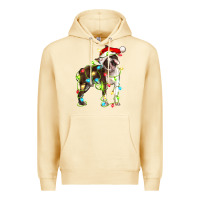 Pina Colada christmas chocolate boston terrier Premium Hoodie - LillyAllenDesigns
