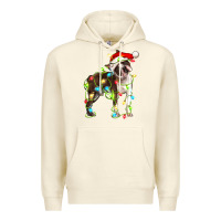 Sandshell christmas chocolate boston terrier Premium Hoodie - LillyAllenDesigns
