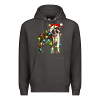 Smoke christmas chocolate boston terrier Premium Hoodie - LillyAllenDesigns