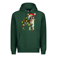 Sports Green christmas chocolate boston terrier Premium Hoodie - LillyAllenDesigns