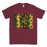 Burgundy christmas brushstroke Classic Tee - BundleAndBundleShop