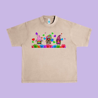 Lgbtq Gnome  Libbey Glass Urban Heavy Tee Designed By Hra Design Shop