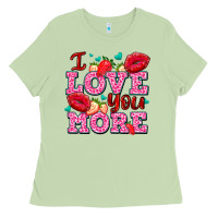 Matcha i love you more with lips and strawberry Ladies Tee - AdoDesignShop