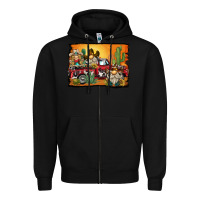 Black western truck cowboy gnome background Zipper Hoodie - BarkalooDesign