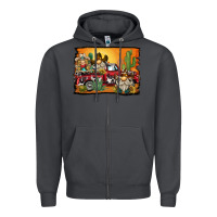 Smoke western truck cowboy gnome background Zipper Hoodie - BarkalooDesign