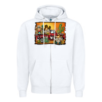 White western truck cowboy gnome background Zipper Hoodie - BarkalooDesign