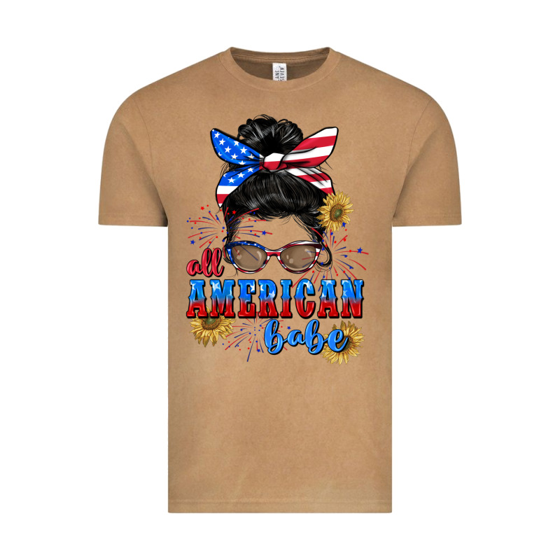 All American Babe 4th Of July Vintage Tee by CowGirlArtShop | Teevron