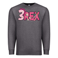 Charcoal Heather pink three rex Premium Sweatshirt - MaliasSmallBusiness