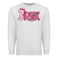 Oatmeal Heather pink three rex Premium Sweatshirt - MaliasSmallBusiness